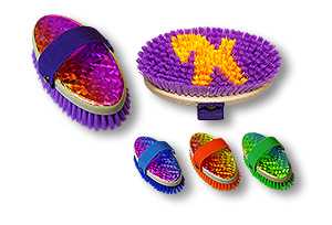 grooming brush small size with refelx foil