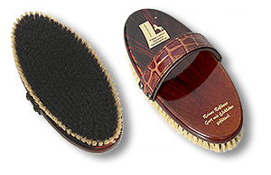 horse grooming brush with croco belt