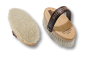 cuddle brush with croco leather belt with Swarovski Elements