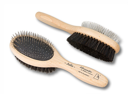 Allrounder mane and tail brush and horse head brush doublesided