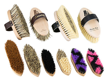 coarse grooming and mud brushes