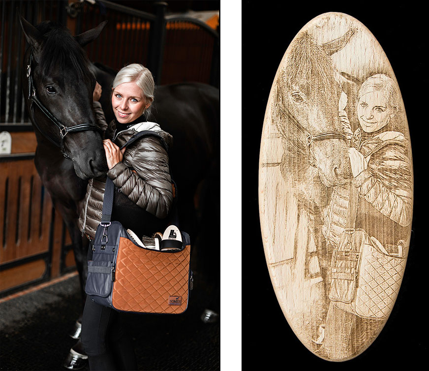 Bildgravur, engrave a a picture (laser) 1