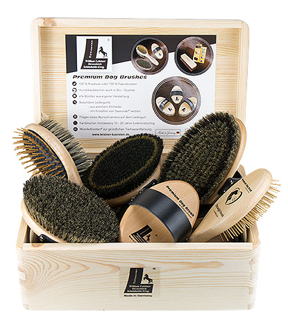 Premium Dog Brushes Praesentationskiste
